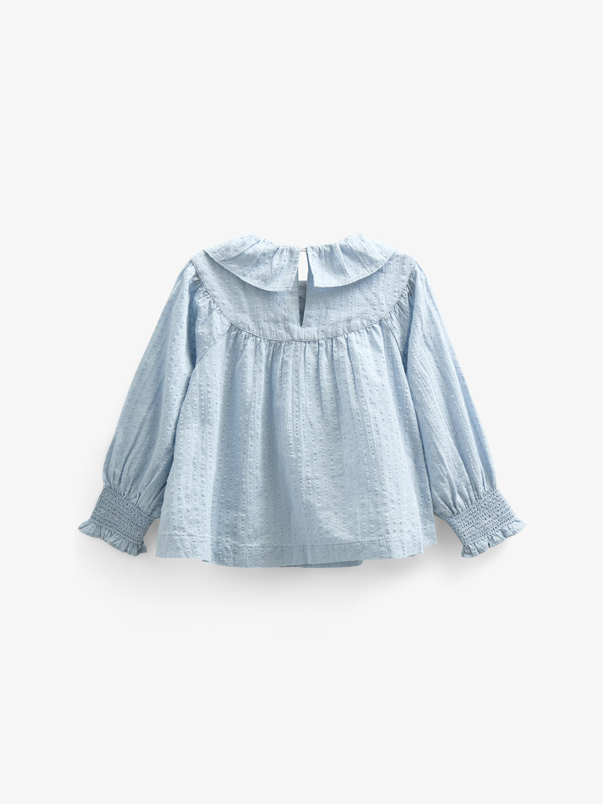 Bomulds-Bluse med krave - Kids - Light Blue | 100885 Claire