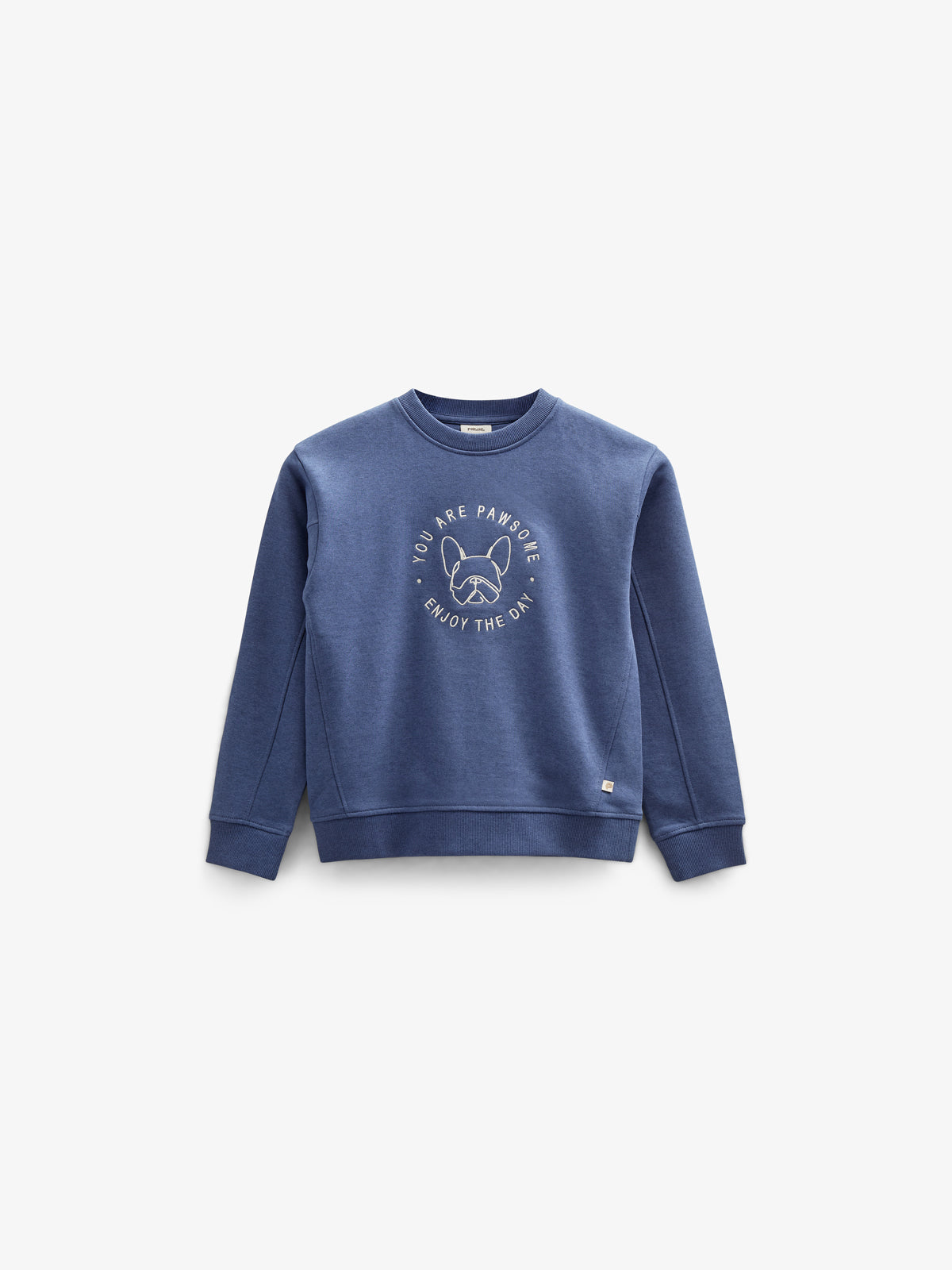 Sweatshirt med rund hals - Tween - Indigo Blue Melange | 100889 Justin