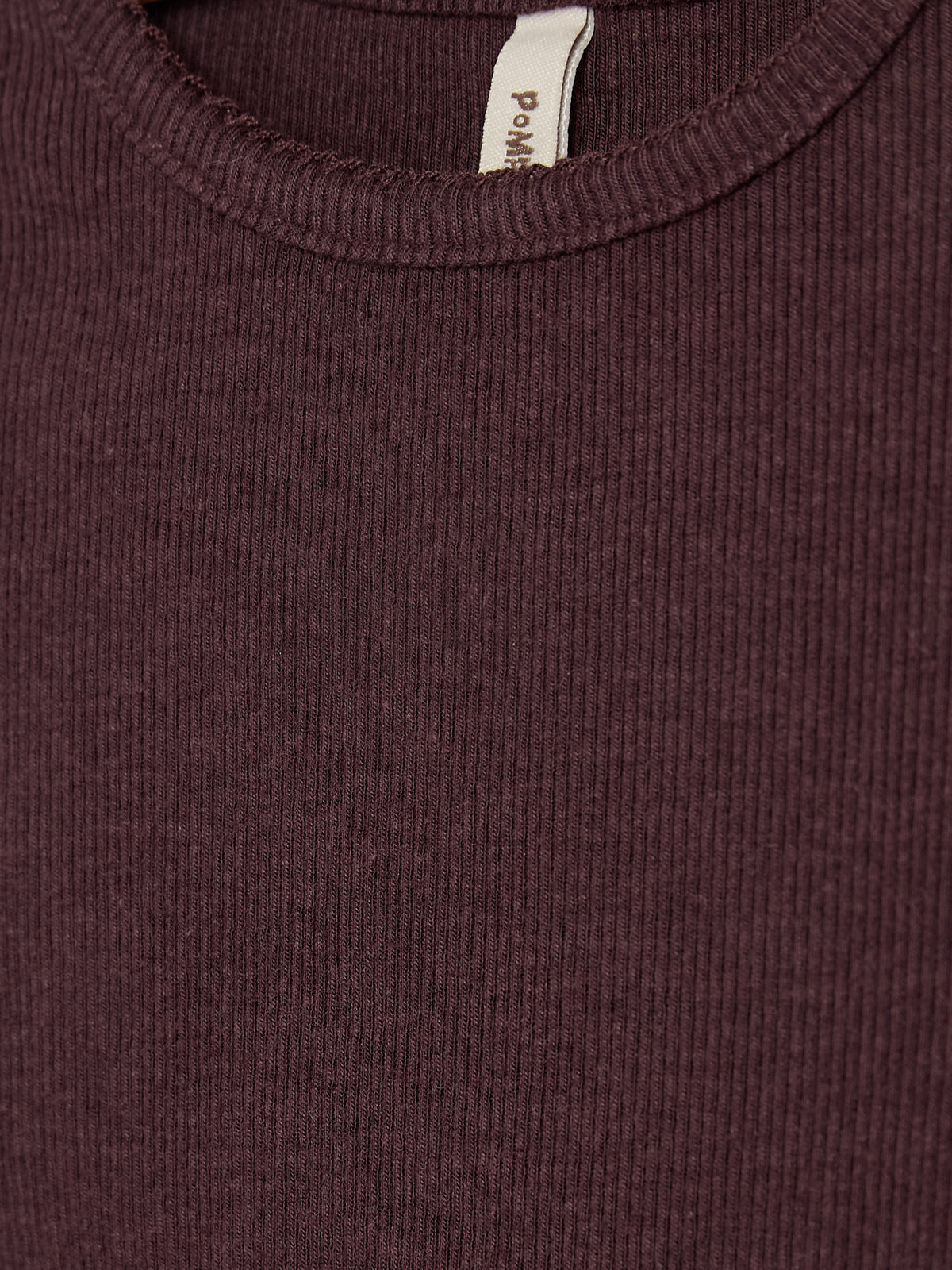 Basic Modal langærmet Rib T-shirt - Little - Dark Purple