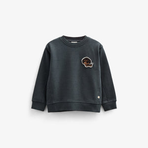 Sweatshirt med rund hals - Kids - Forest Green Melange | 100892 Justin