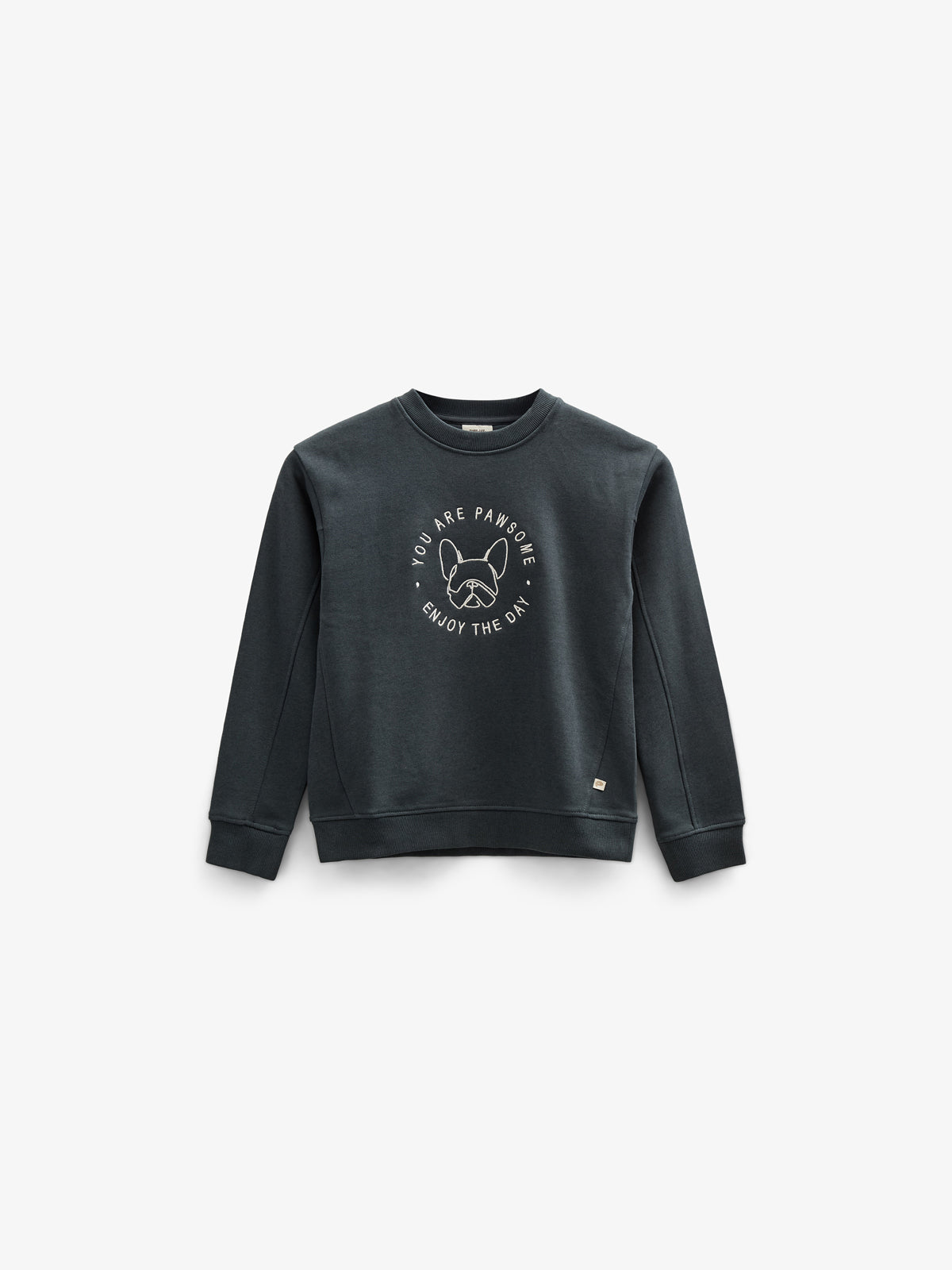 Sweatshirt med rund hals - Tween - Forest Green Melange | 100893 Justin