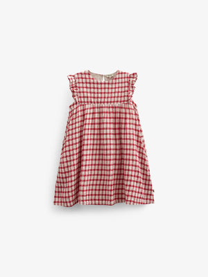 Ternet bomuldskjole - Kids - Cherry Red | 100904 Bonnie