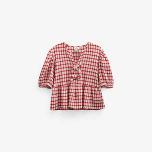 Ternet bomuldsbluse - Tween - Cherry Red | 100909 Bonnie