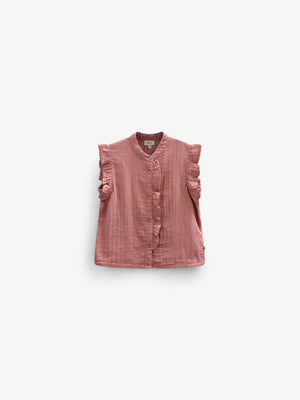 Ærmeløs top i musselin - Tween - Old Rose | 100933 Jasmine