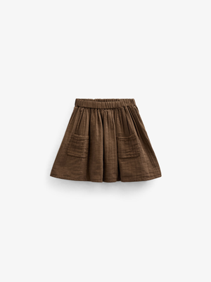 Nederdel i musselin - Tween - Dark Brown | 100935 Jasmine