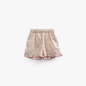 Blomsterprintede poplinshorts - Kids - Rose | 100956 Poppy