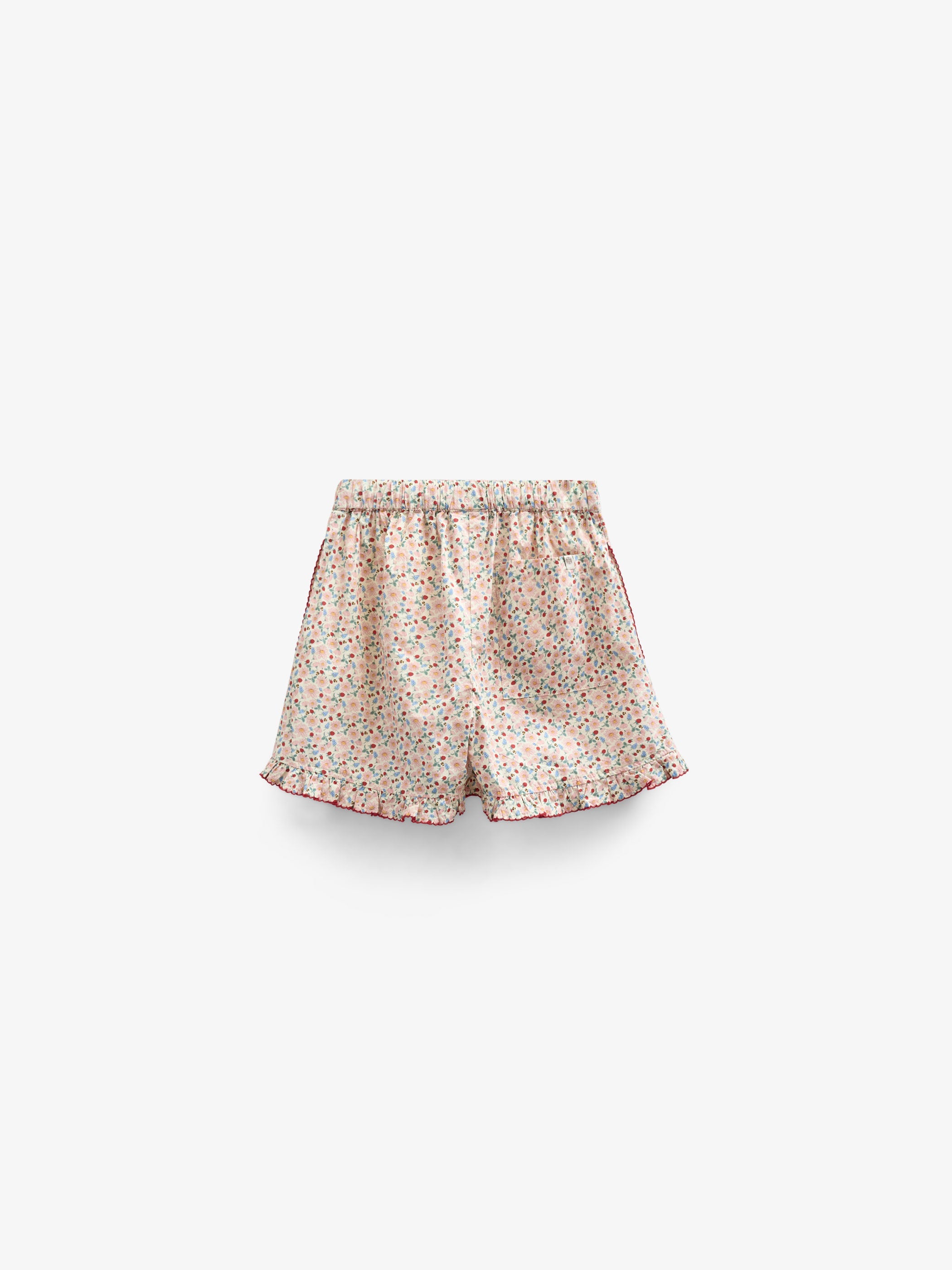 Blomsterprintede poplinshorts - Kids - Rose | 100956 Poppy
