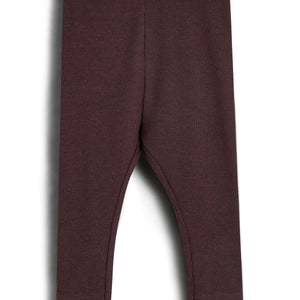 Basic Modal Rib Leggings - Little - Dark Purple