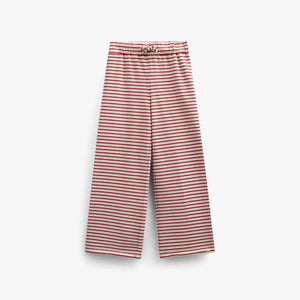Stribede jersey bukser med vide ben - Tween - Cherry Red | 100996 Emmie