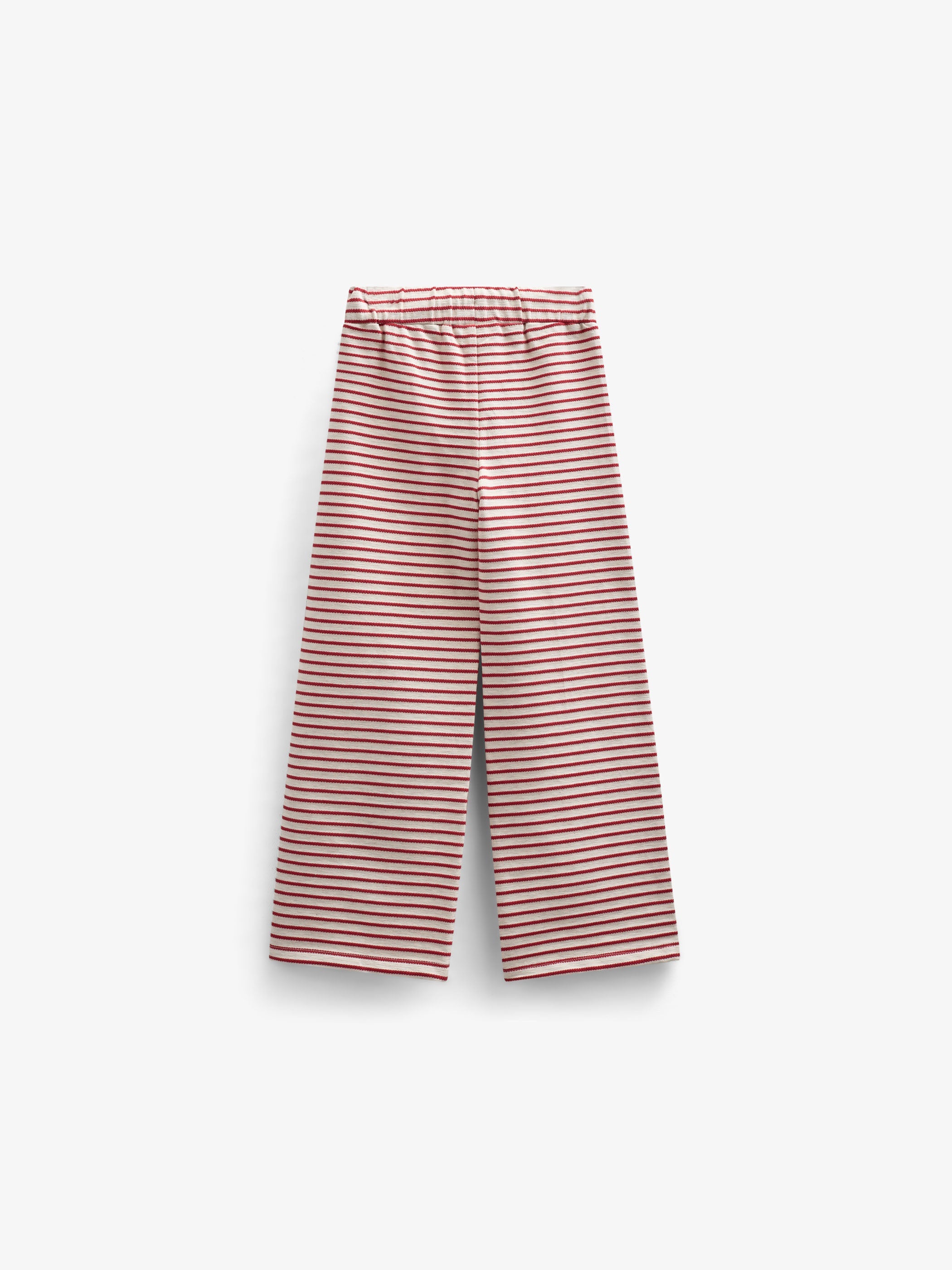 Stribede jersey bukser med vide ben - Tween - Cherry Red | 100996 Emmie