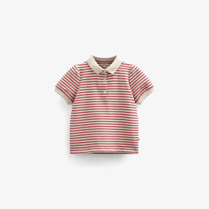 Stribet jersey polo - Tween - Cherry Red | 101003 Emmie