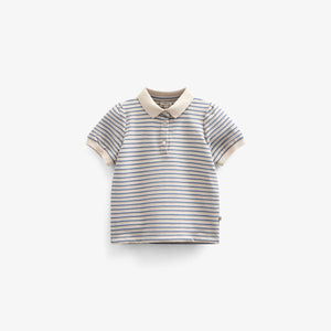 Stribet jersey polo - Kids - Blue | 101006 Emmie