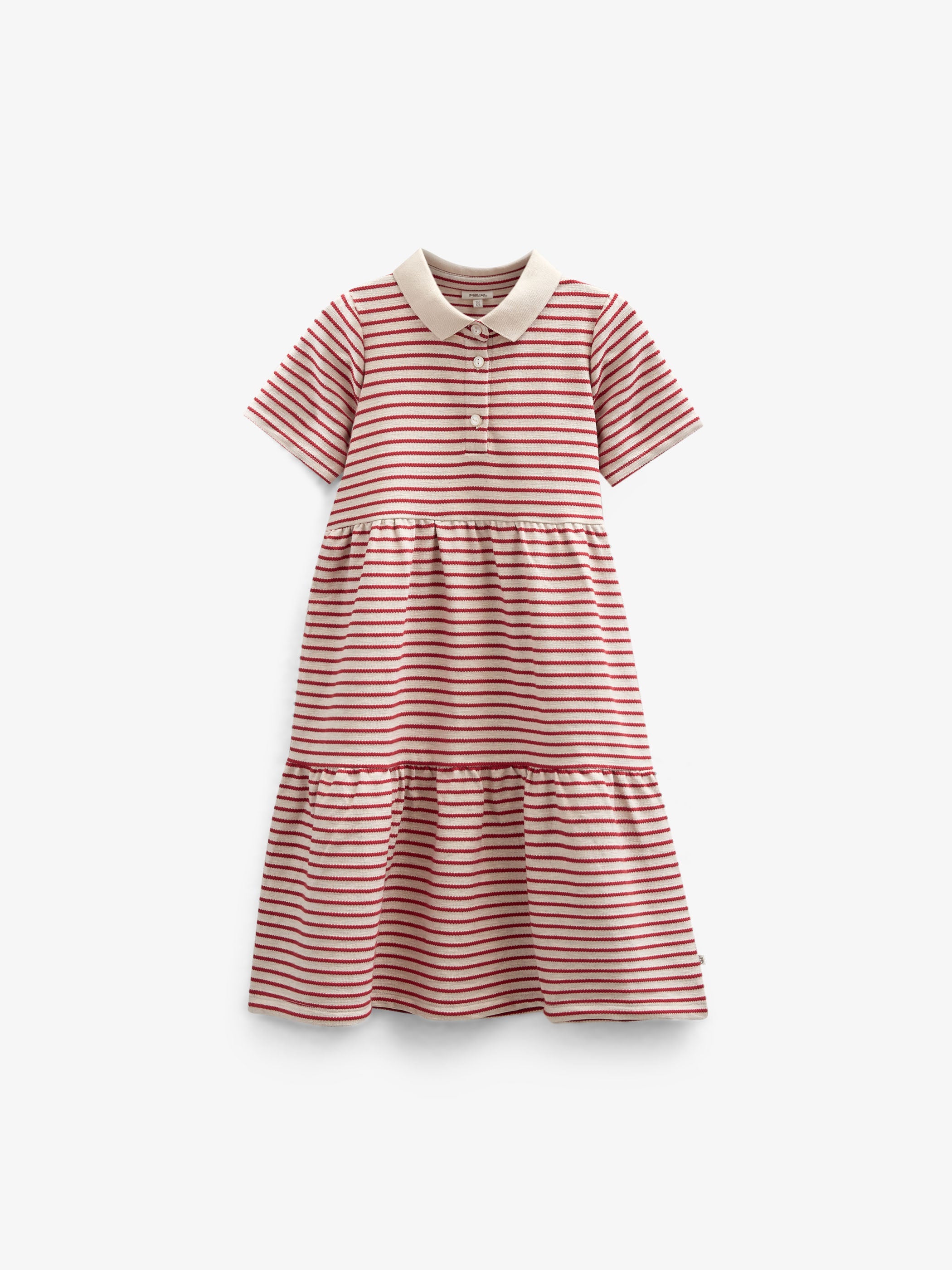Stribet jersey kjole - Kids - Cherry Red | 101008 Emmie