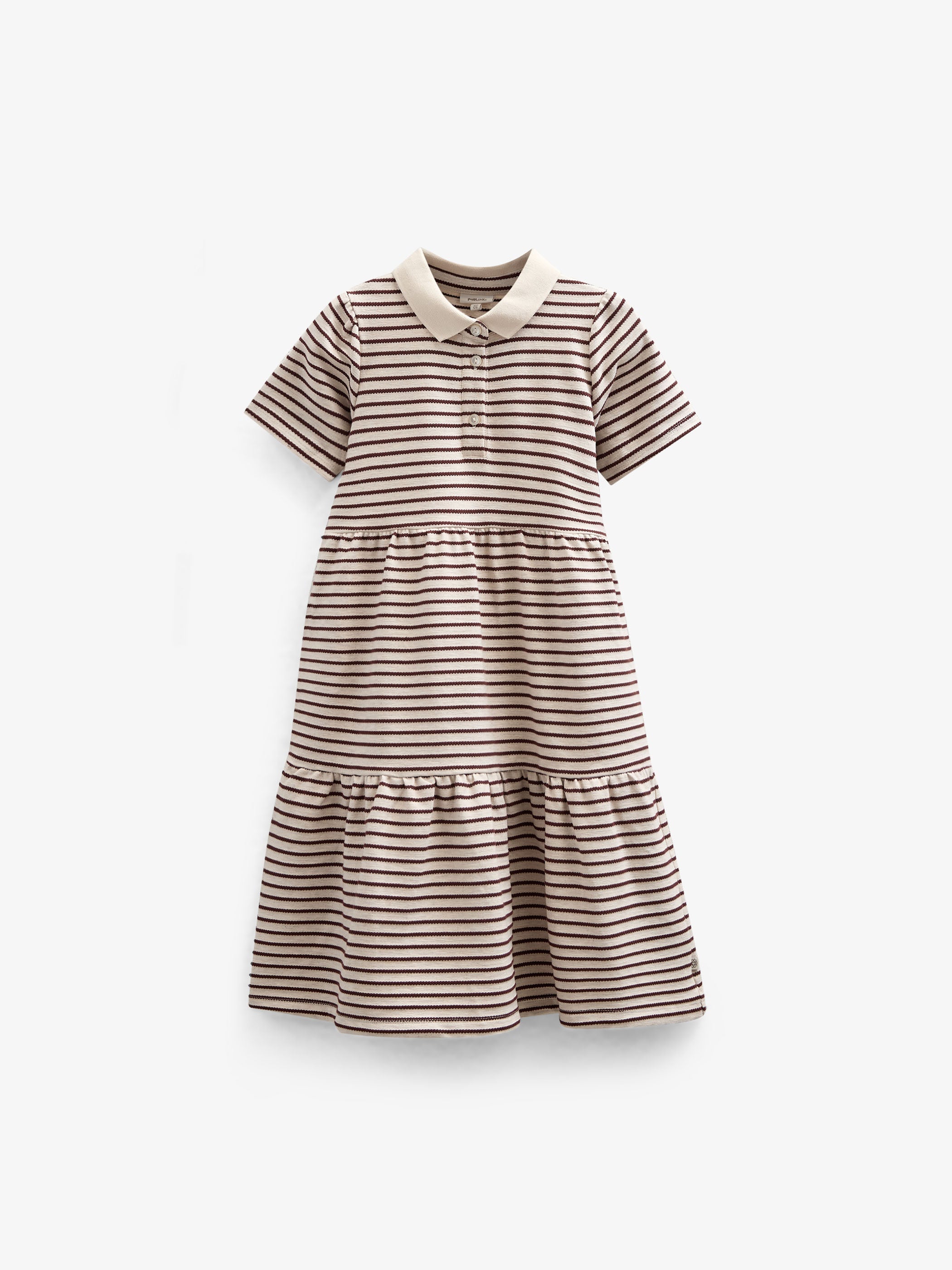 Stribet jersey kjole - Kids - Brown | 101010 Emmie