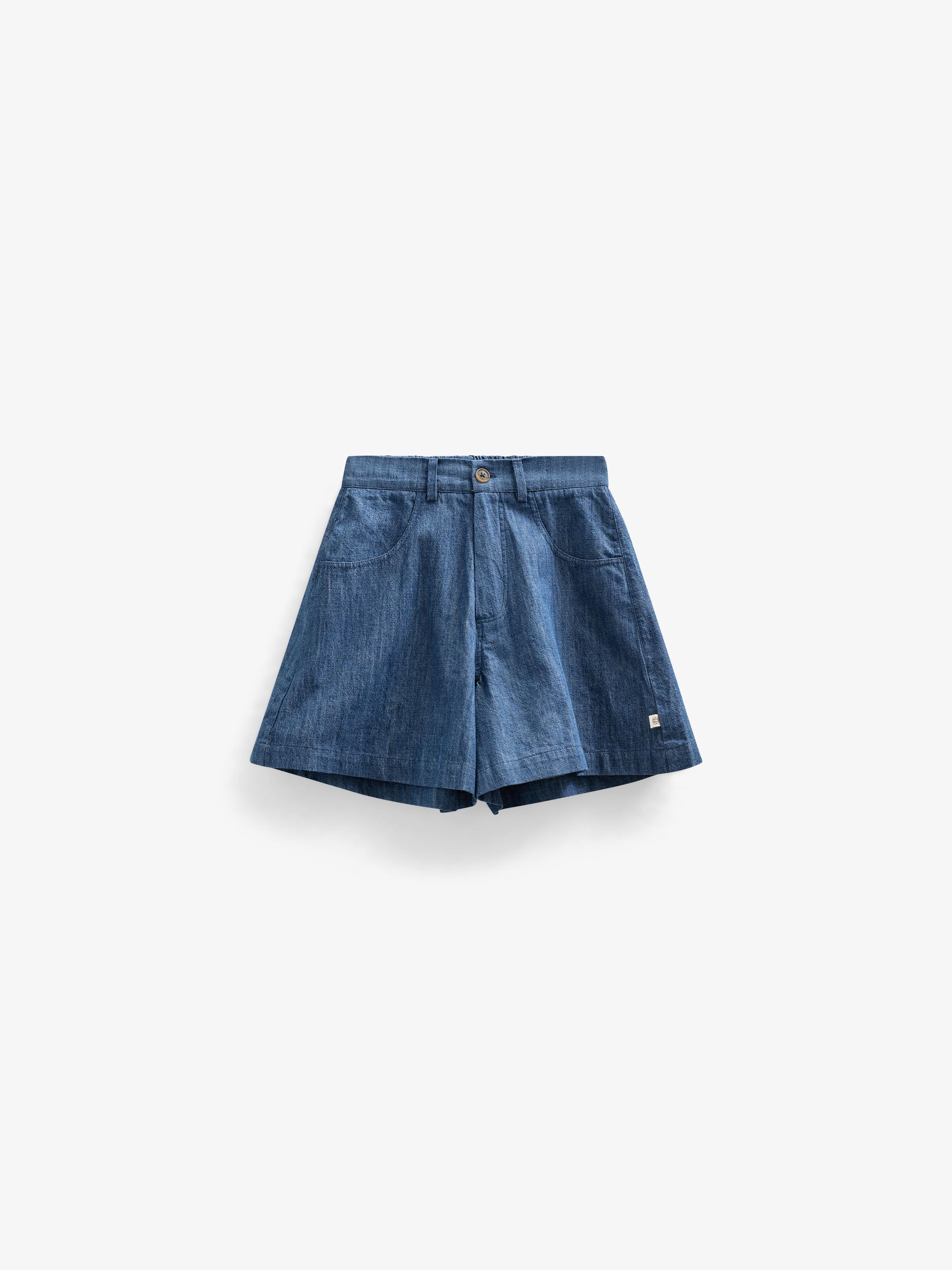 Shorts med vidde i light-denim - Kids - Blue Denim | 101053 Isabella