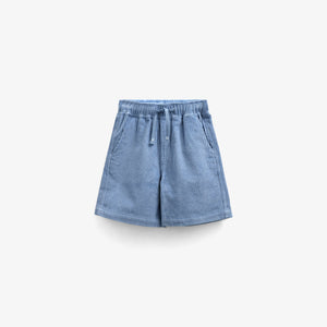 Pull-on fløjlsshorts - Kids - Dusty Blue | 101100 Tobias