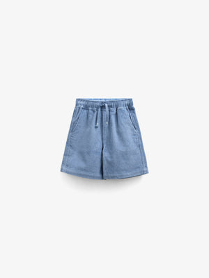 Pull-on fløjlsshorts - Kids - Dusty Blue | 101100 Tobias