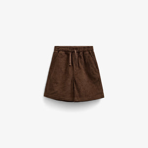 Pull-on fløjlsshorts - Kids - Dark Brown | 101104 Tobias