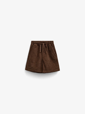Pull-on fløjlsshorts - Kids - Dark Brown | 101104 Tobias