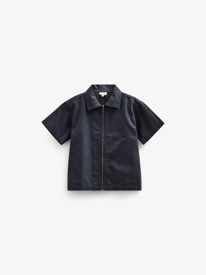 Canvas skjortejakke med lynlås - Kids - Navy | 101126 Isack