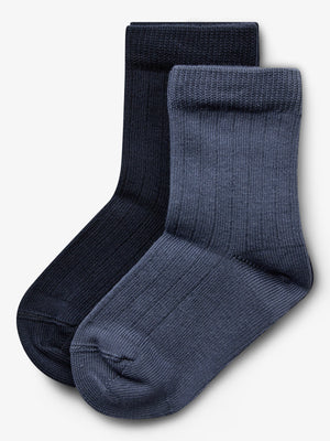 Strømper 2-pak - Little - Navy/Vintage Blue
