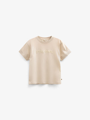Slub jersey T-shirt med broderi - Tween - Offwhite | 101160 Villum