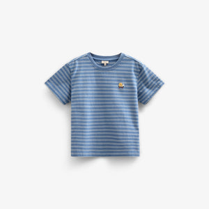 Stribet T-shirt - Kids - Dusty Blue | 101179 Otto