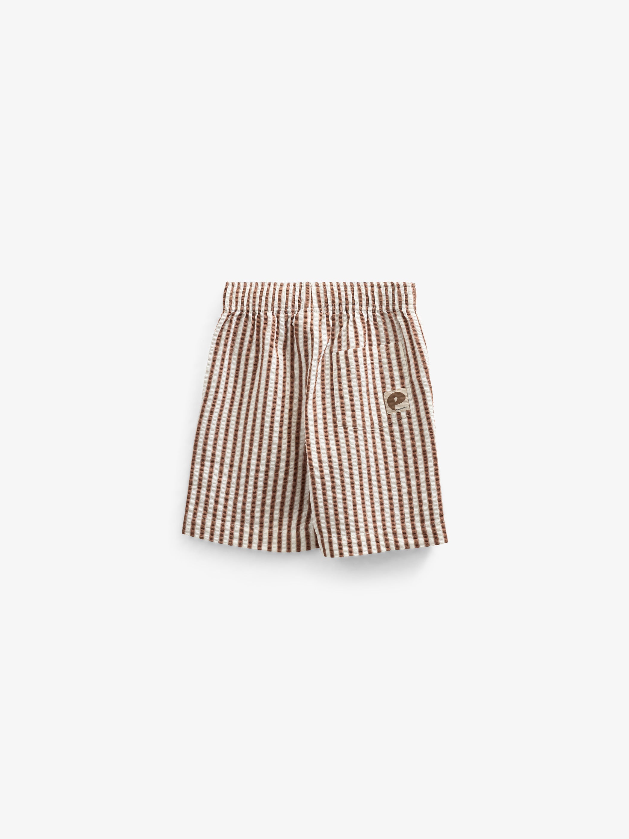 Stribede seersucker shorts - Tween - Brown | 101188 Frank