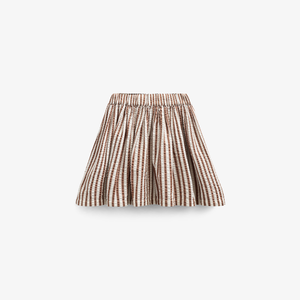 Stribet seersucker nederdel - Kids - Brown | 101193 Nadia