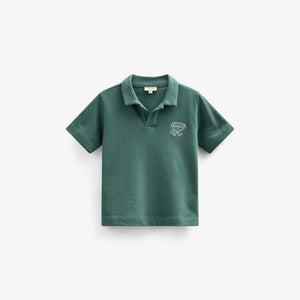 Polo T-shirt i jersey med struktur - Tween - Tropical Green | 101216 Sonny