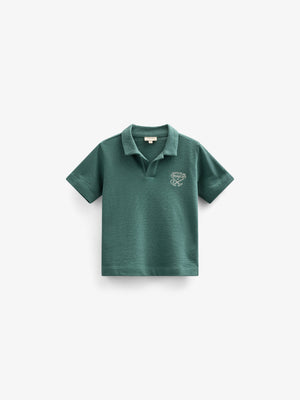 Polo T-shirt i jersey med struktur - Tween - Tropical Green | 101216 Sonny