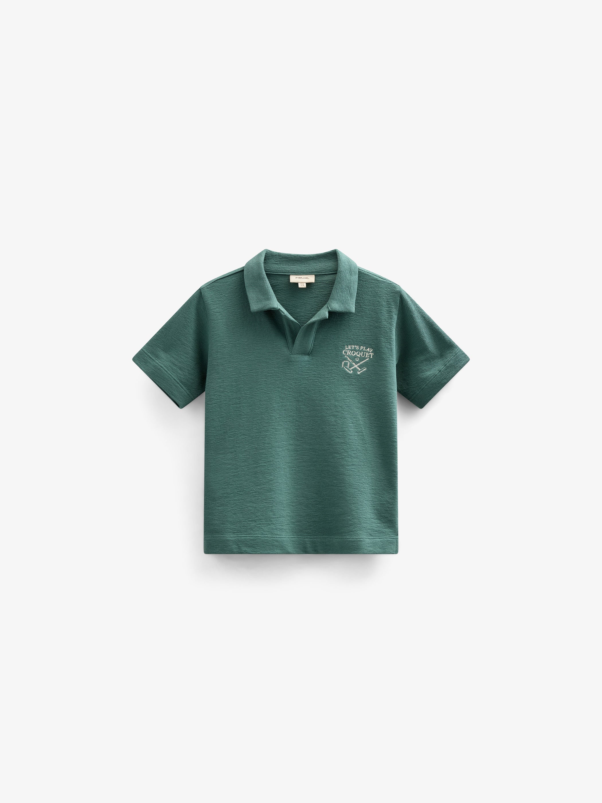 Polo T-shirt i jersey med struktur - Tween - Tropical Green | 101216 Sonny