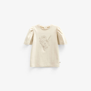 T-shirt med broderi - Kids - Offwhite | 101235 Amanda