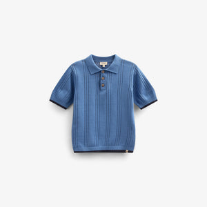 Strikket polo - Kids - Dusty Blue | 101243 Dylan