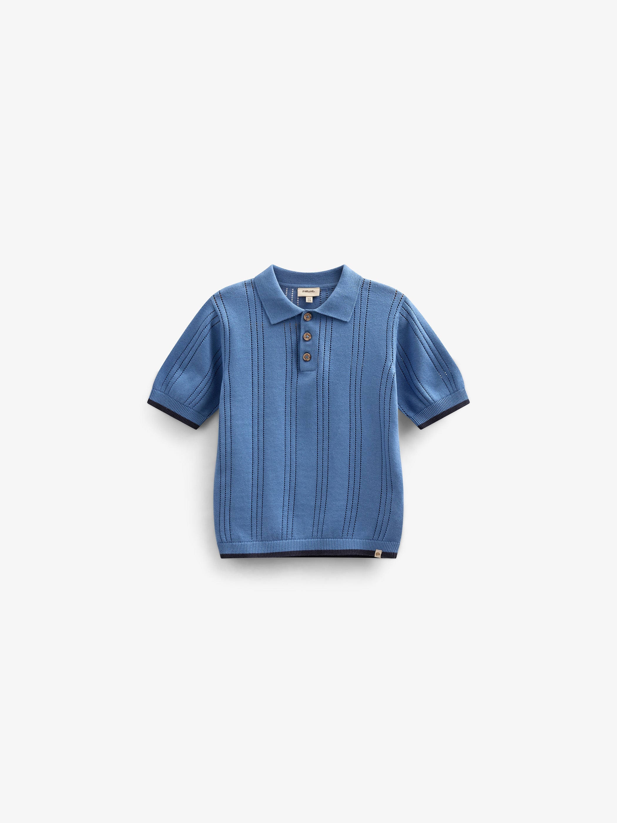Strikket polo - Kids - Dusty Blue | 101243 Dylan