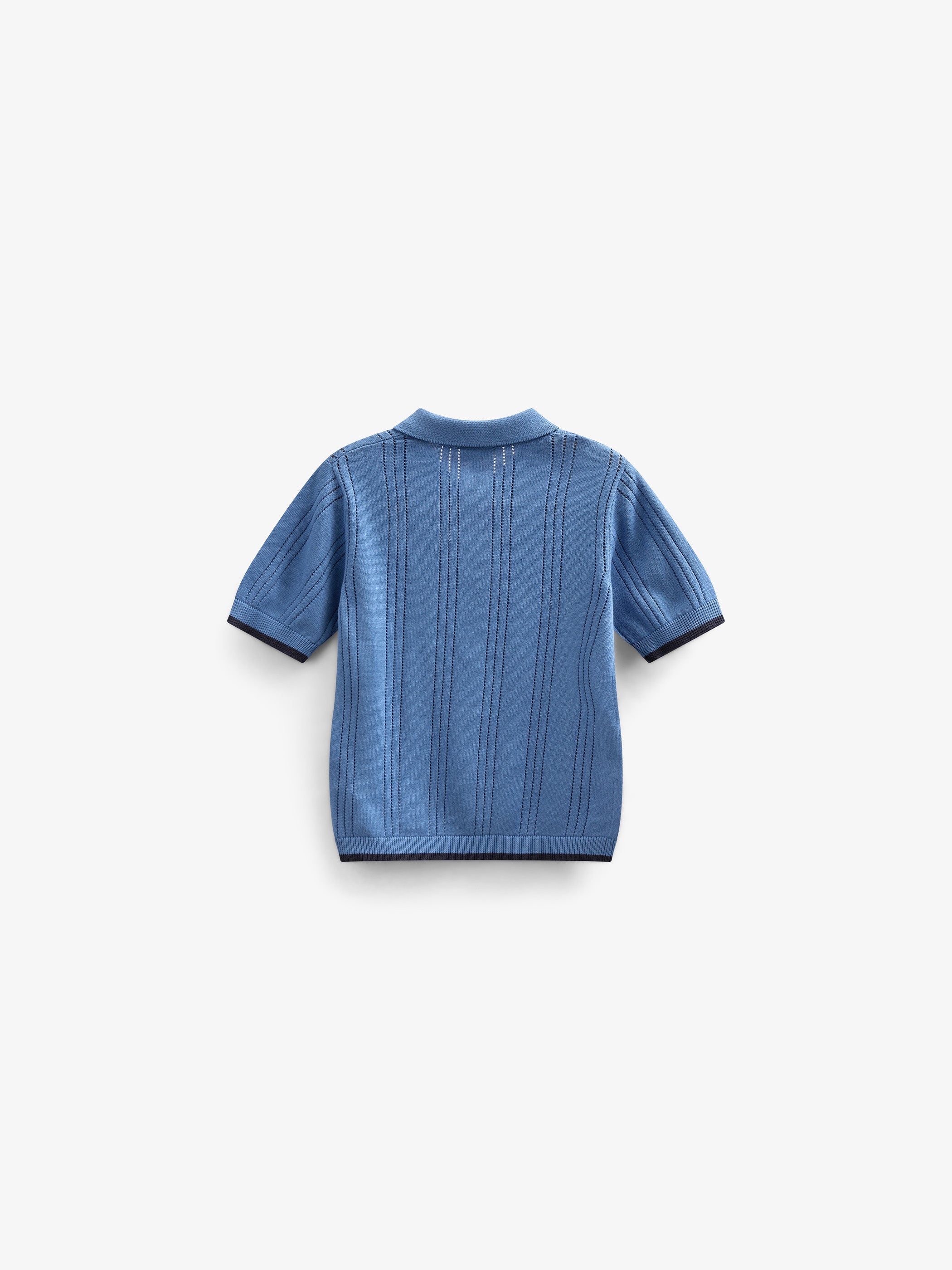 Strikket polo - Kids - Dusty Blue | 101243 Dylan