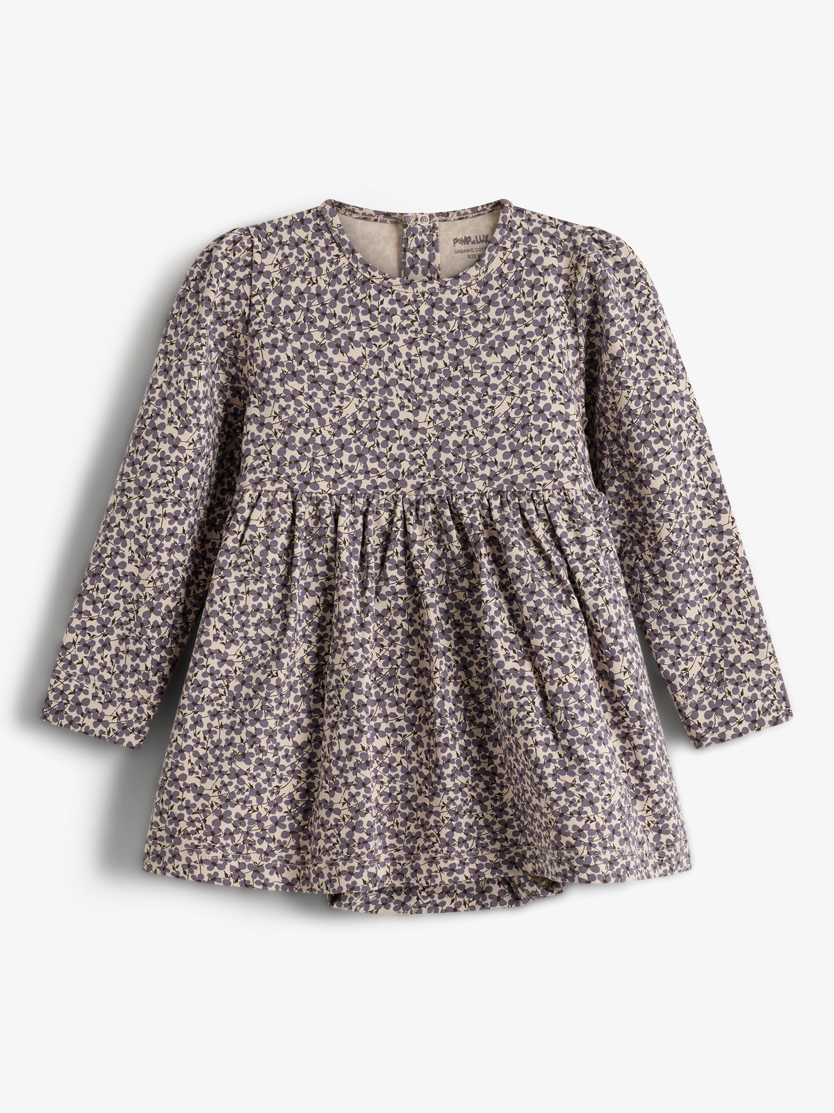 Ditsy printet jersey kjole med body - Little - Dusty Purple