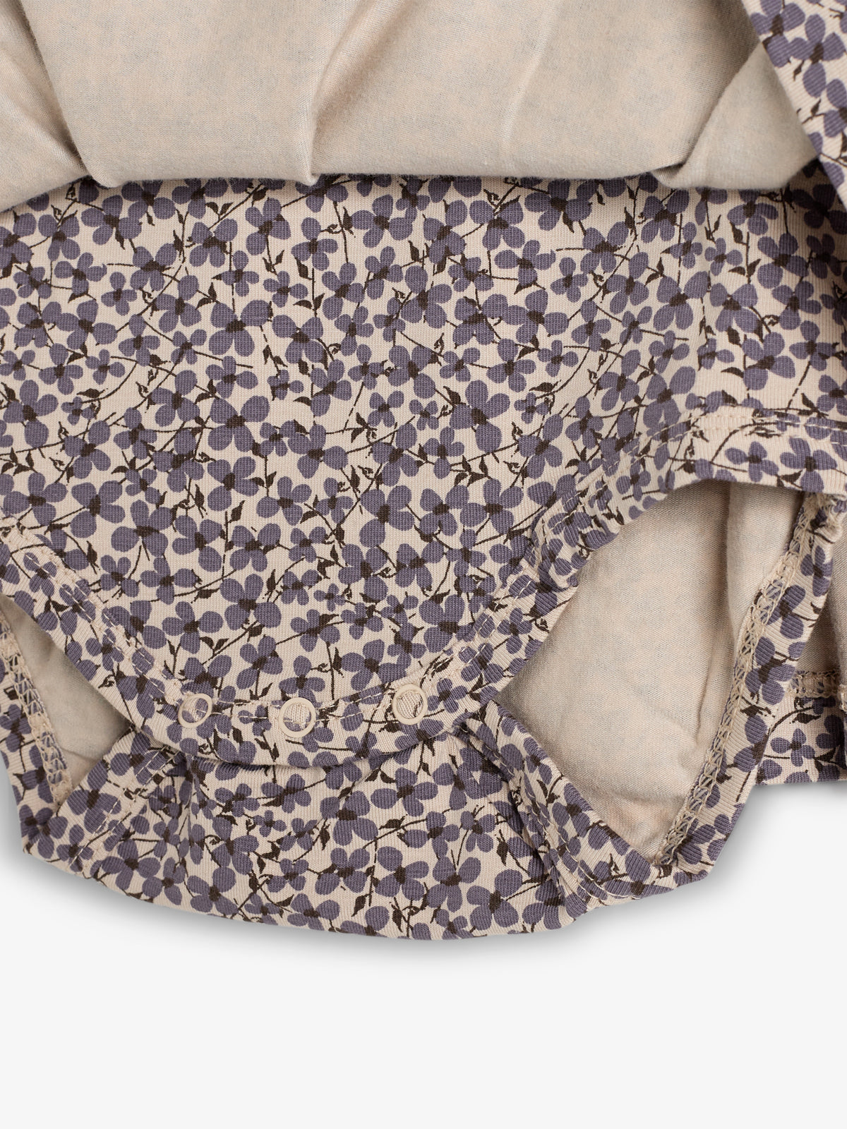 Ditsy printet jersey kjole med body - Little - Dusty Purple