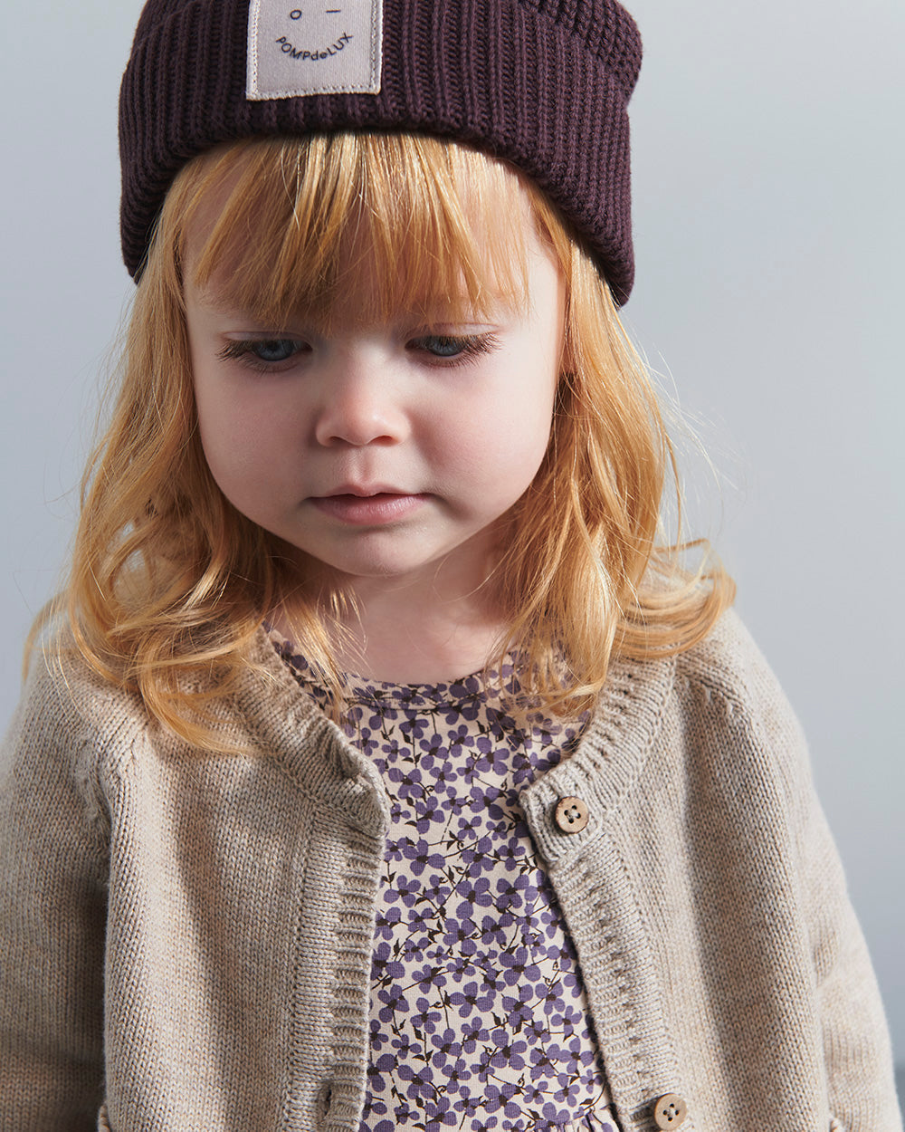 Ditsy printet jersey kjole med body - Little - Dusty Purple