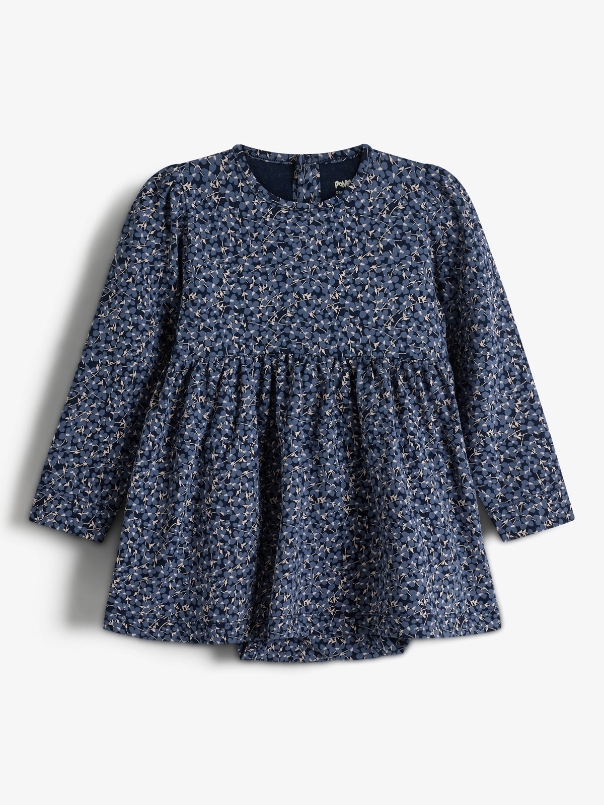 Ditsy printet jersey kjole med body - Little - Blue