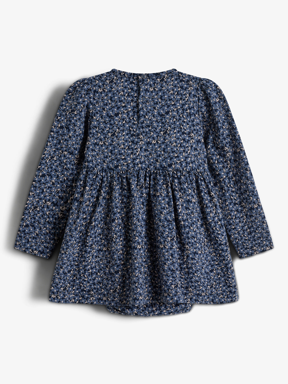 Ditsy printet jersey kjole med body - Little - Blue