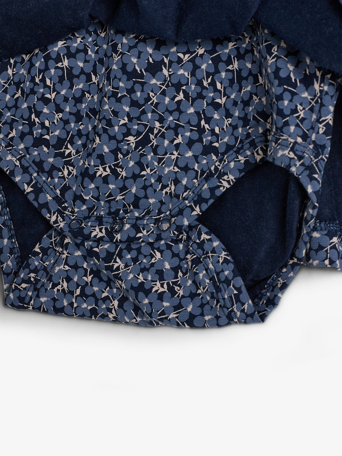 Ditsy printet jersey kjole med body - Little - Blue