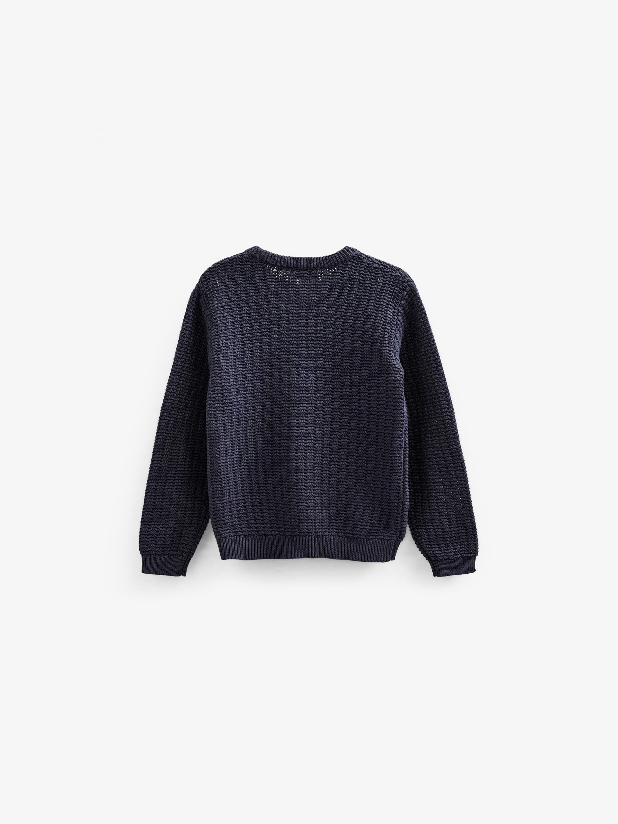 Ensfarvet strik - Kids - Navy | 101281 Brady