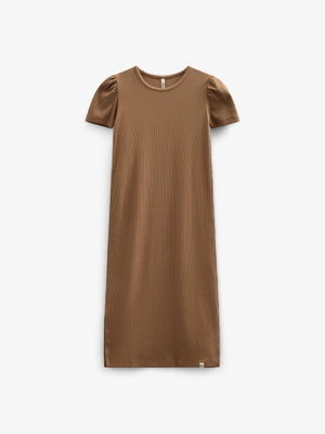 Lang T-shirt-kjole i modalrib - Tween - Coconut | 101294 Lottie