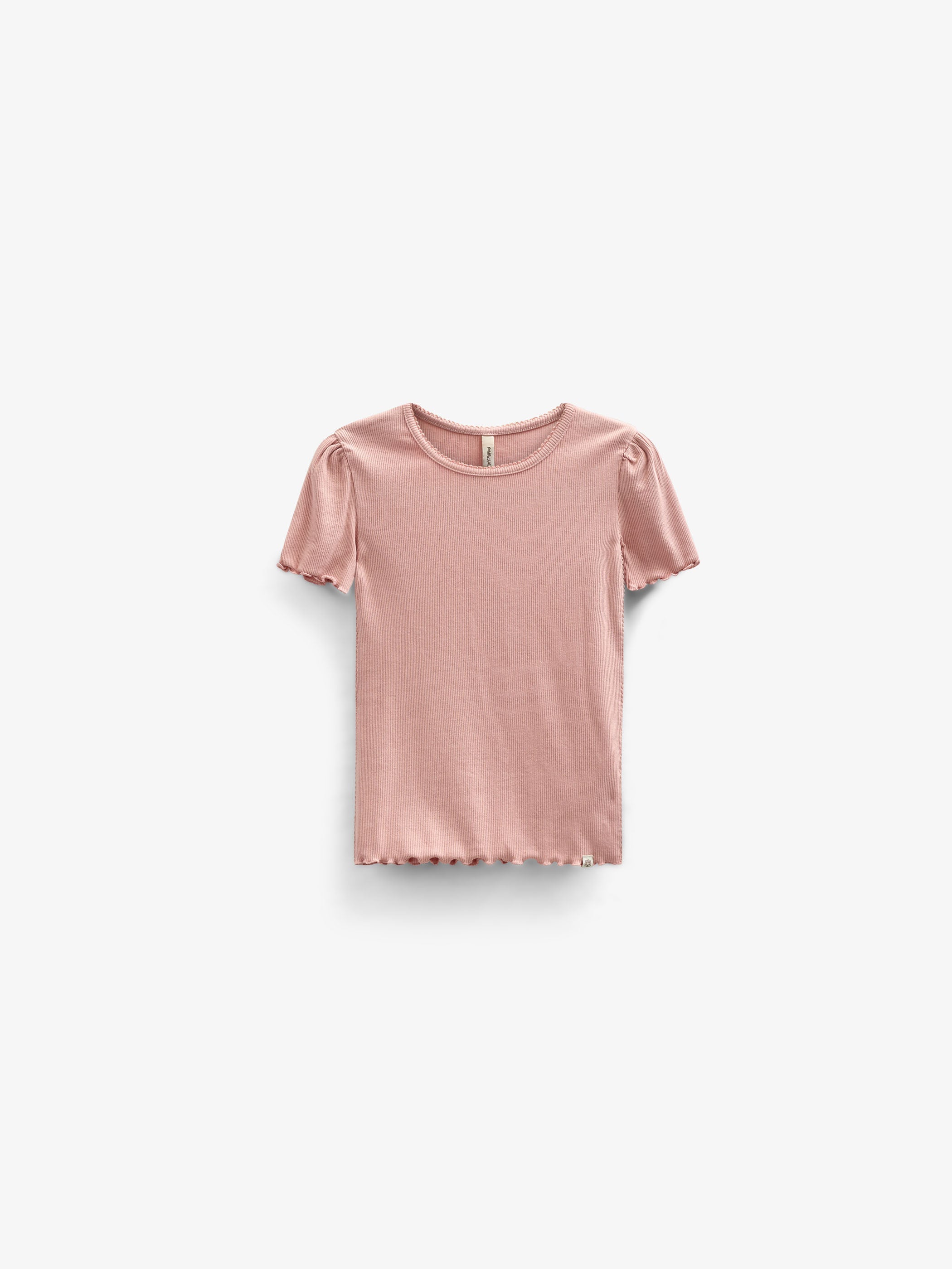 T-shirt i modalrib - Tween - Rose Tan | 101299 Lottie