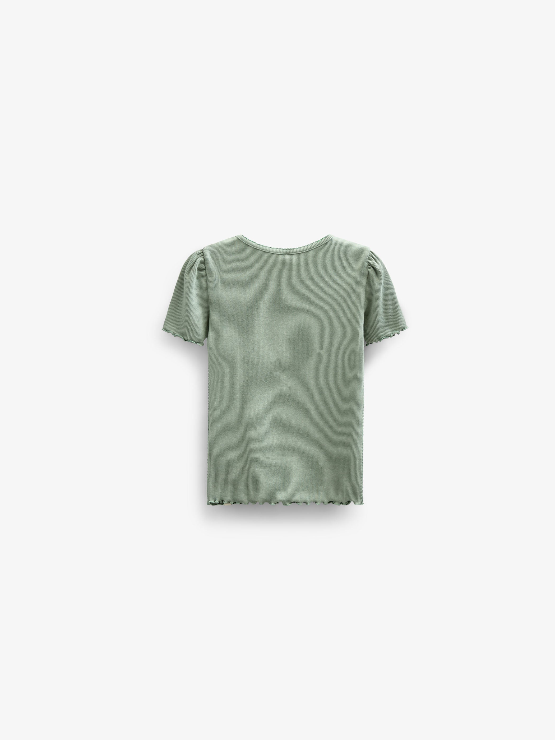 T-shirt i modalrib - Tween - Dusty Green | 101303 Lottie