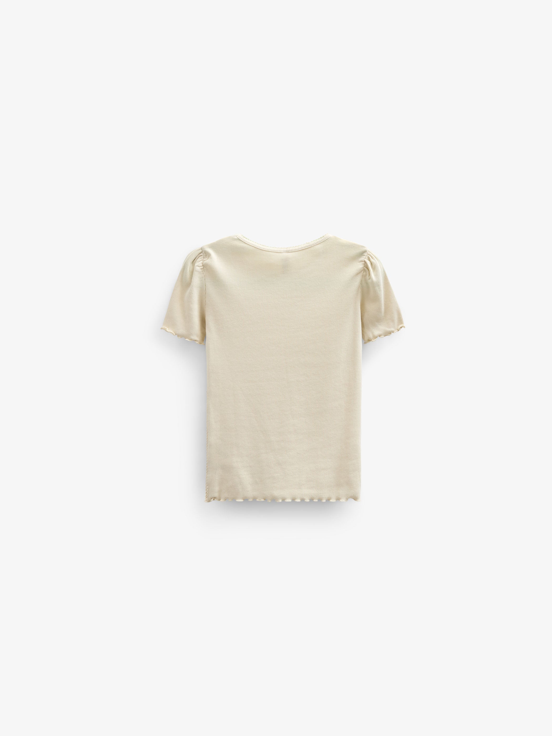 T-shirt i modalrib - Tween - Offwhite | 101305 Lottie