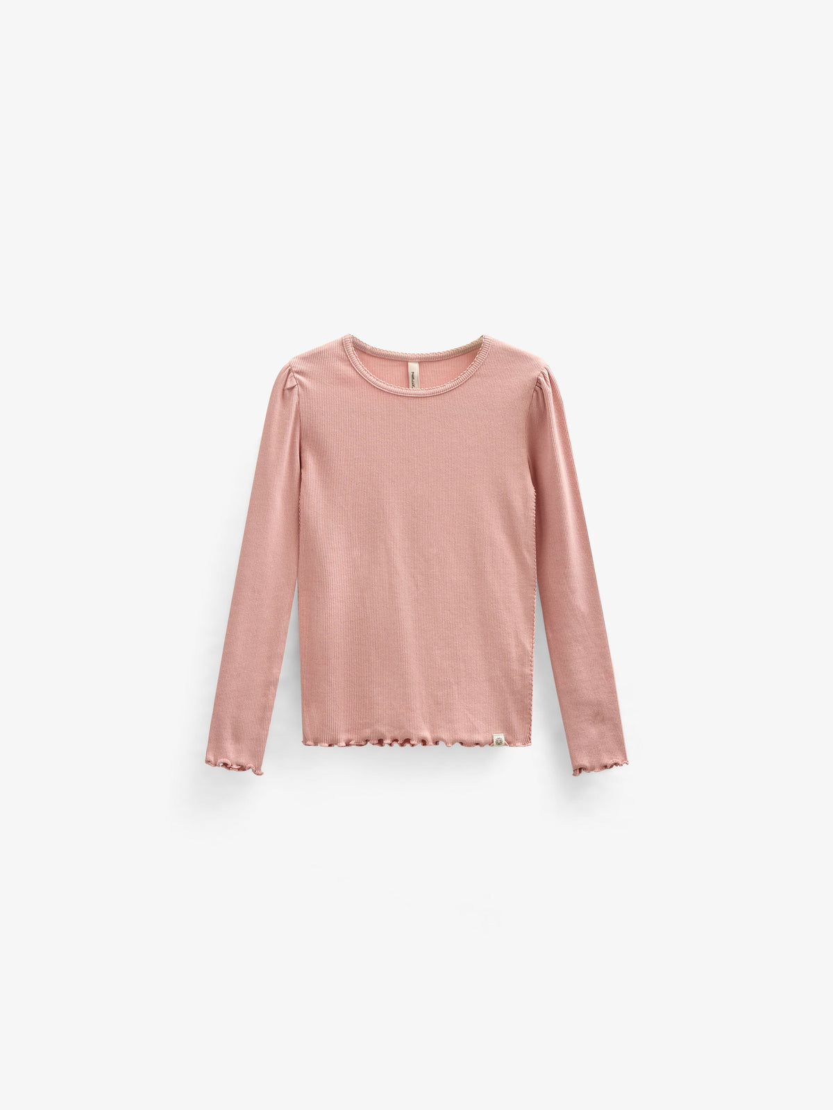 Langærmet T-shirt i modalrib - Tween - Rose Tan | 101307 Lottie