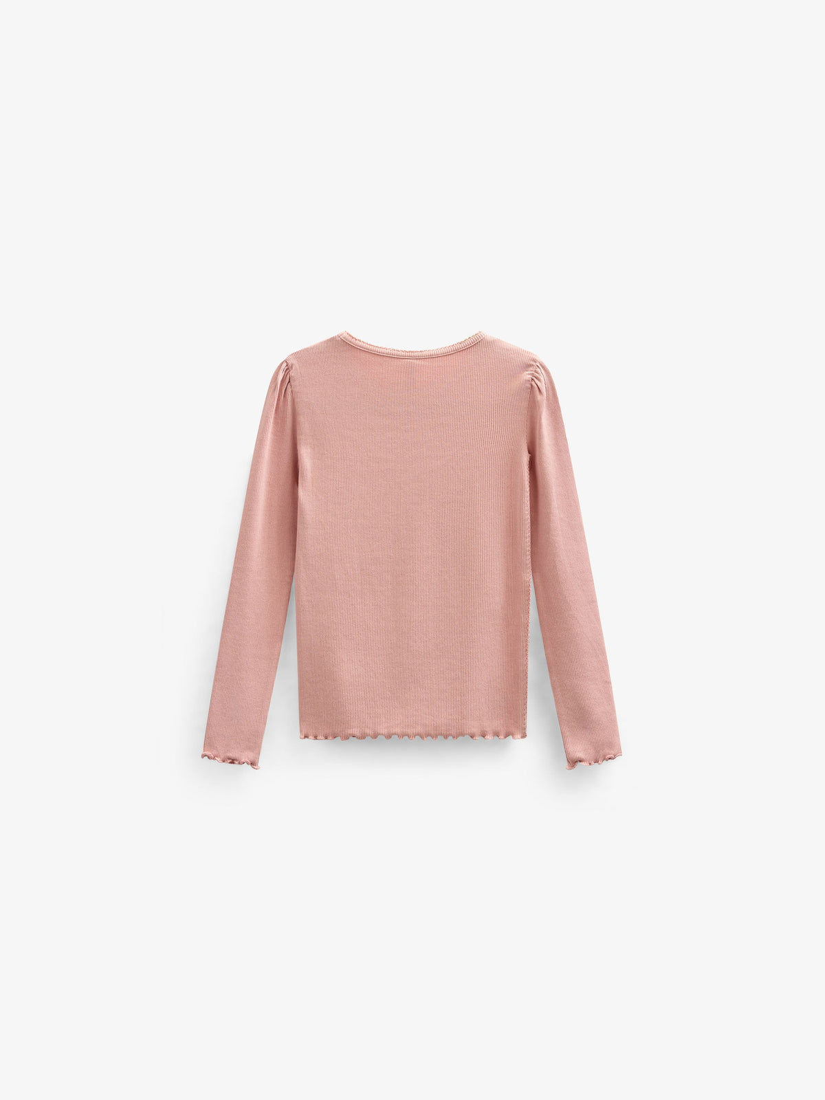 Langærmet T-shirt i modalrib - Tween - Rose Tan | 101307 Lottie