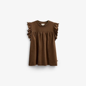 Jerseybluse - Tween - Dark Brown | 101333 Lucia